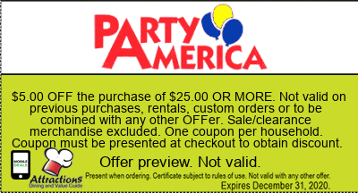 coupon from Party America